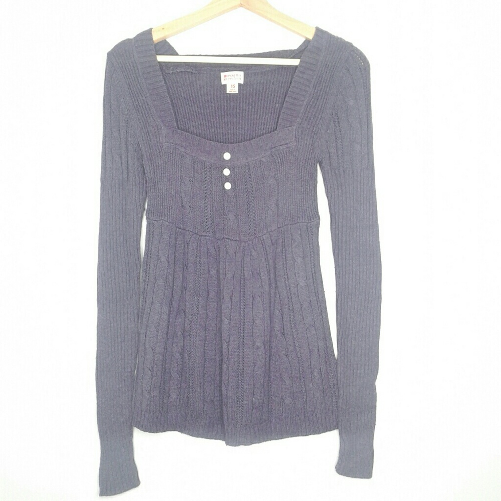 Mossimo purple knitted longsleeve sweater size s